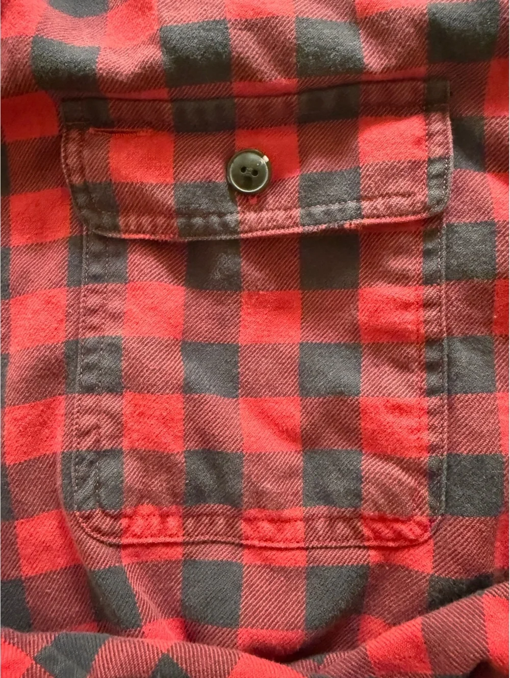 J.Crew Medium Red and Black Buffalo Plaid Cotton Shirt